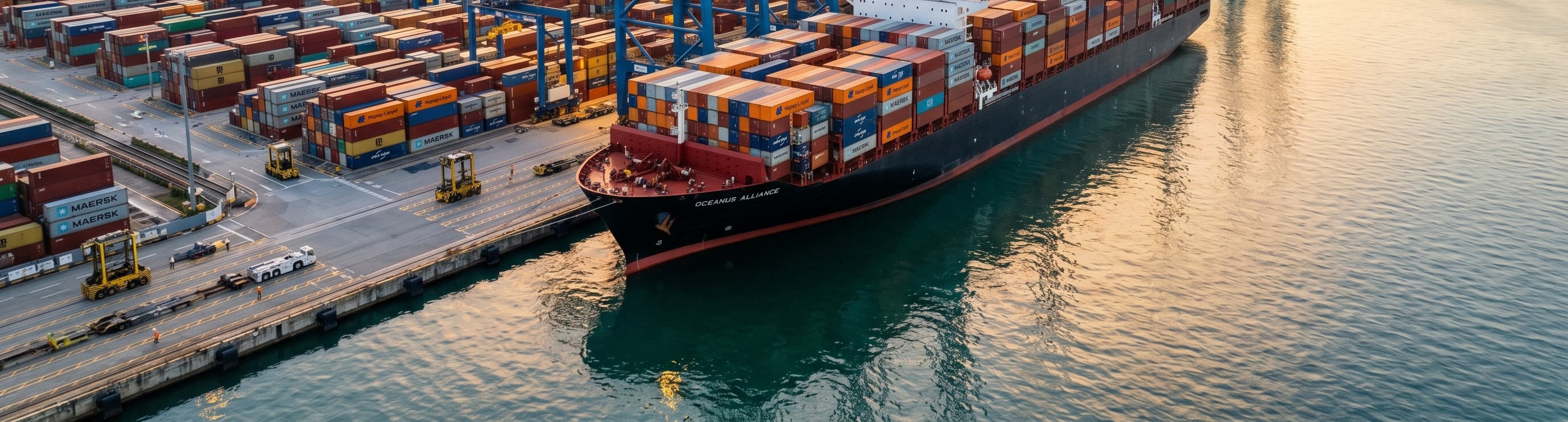 Cargo ship at sea with containers